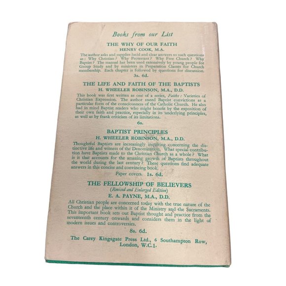 What Baptists Stand For Henry Cook 1953 2nd Ed Important Theology & Doctrines - Picture 2 of 4